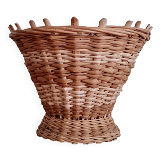 Old rattan planter - rattan pot cover