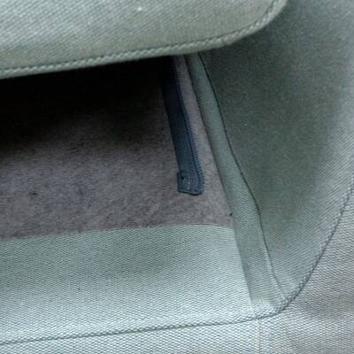 Softline Scope armchair in turquoise fabric