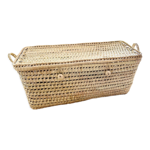 malle en osier 80 cm