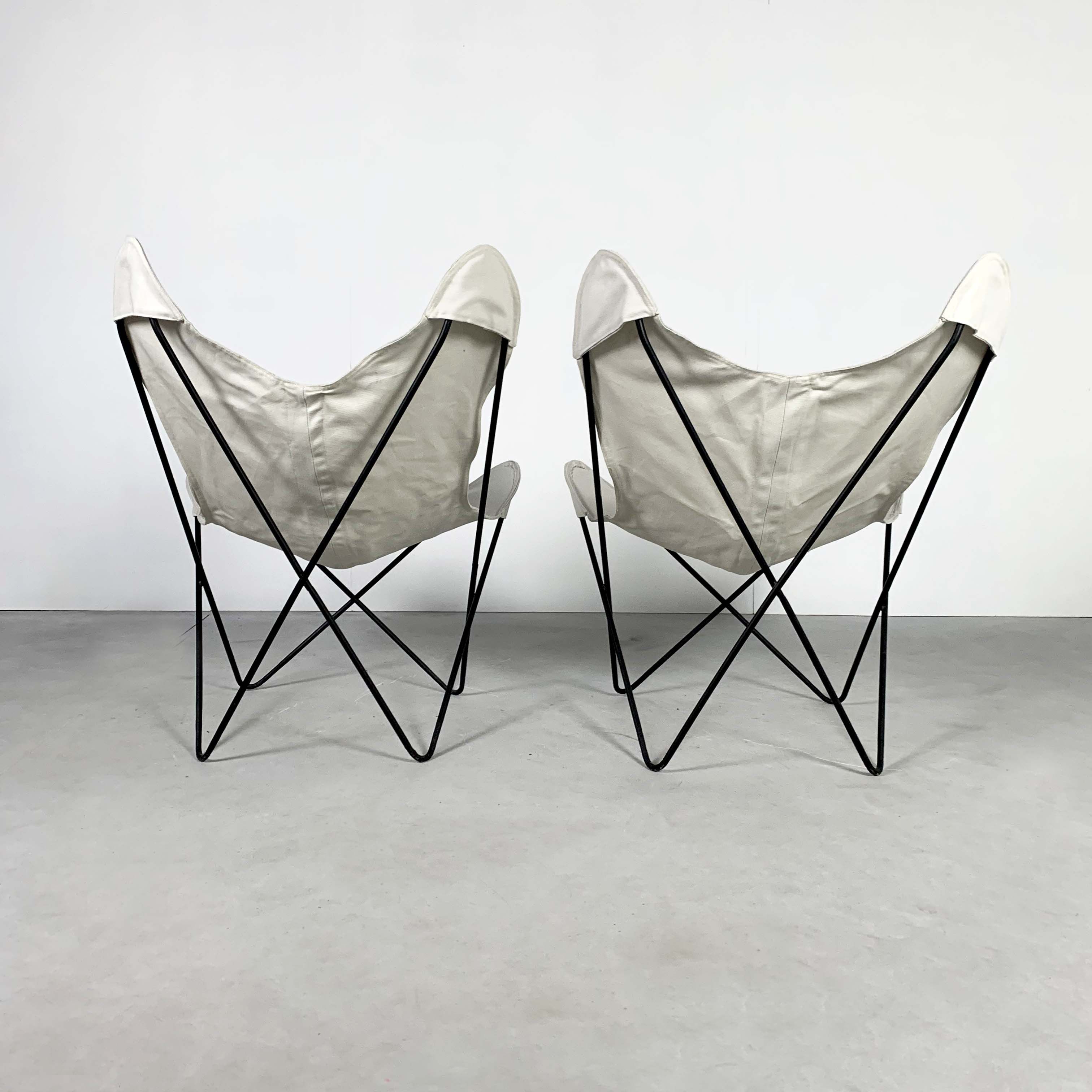 Set of 2 Butterfly, BKF armchairs by Jorge Ferrari Hardoy for Knoll, 1970