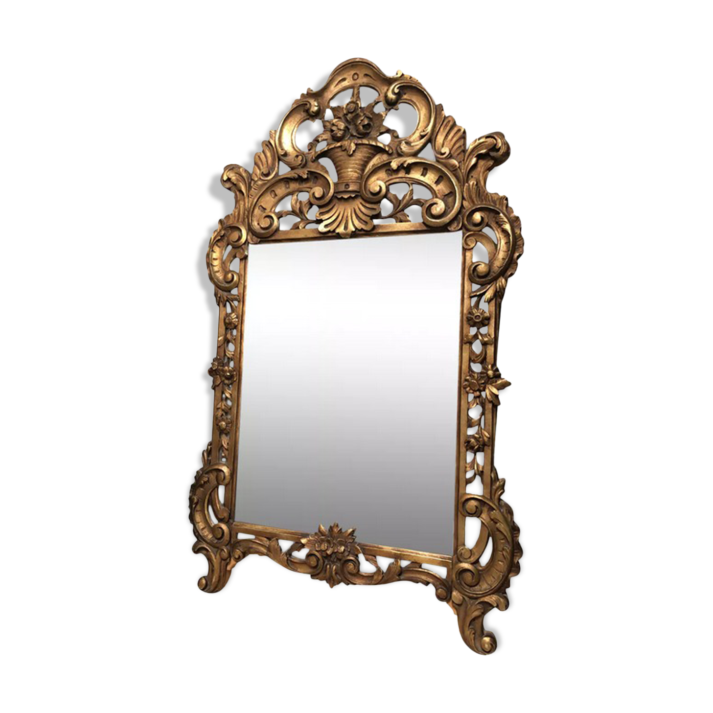 Golden rock mirror, Napoleon III, 19th