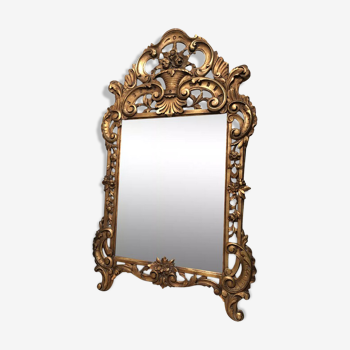Miroir rocaille doré, Napoleon III, 19eme