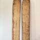 Old vintage wooden ski