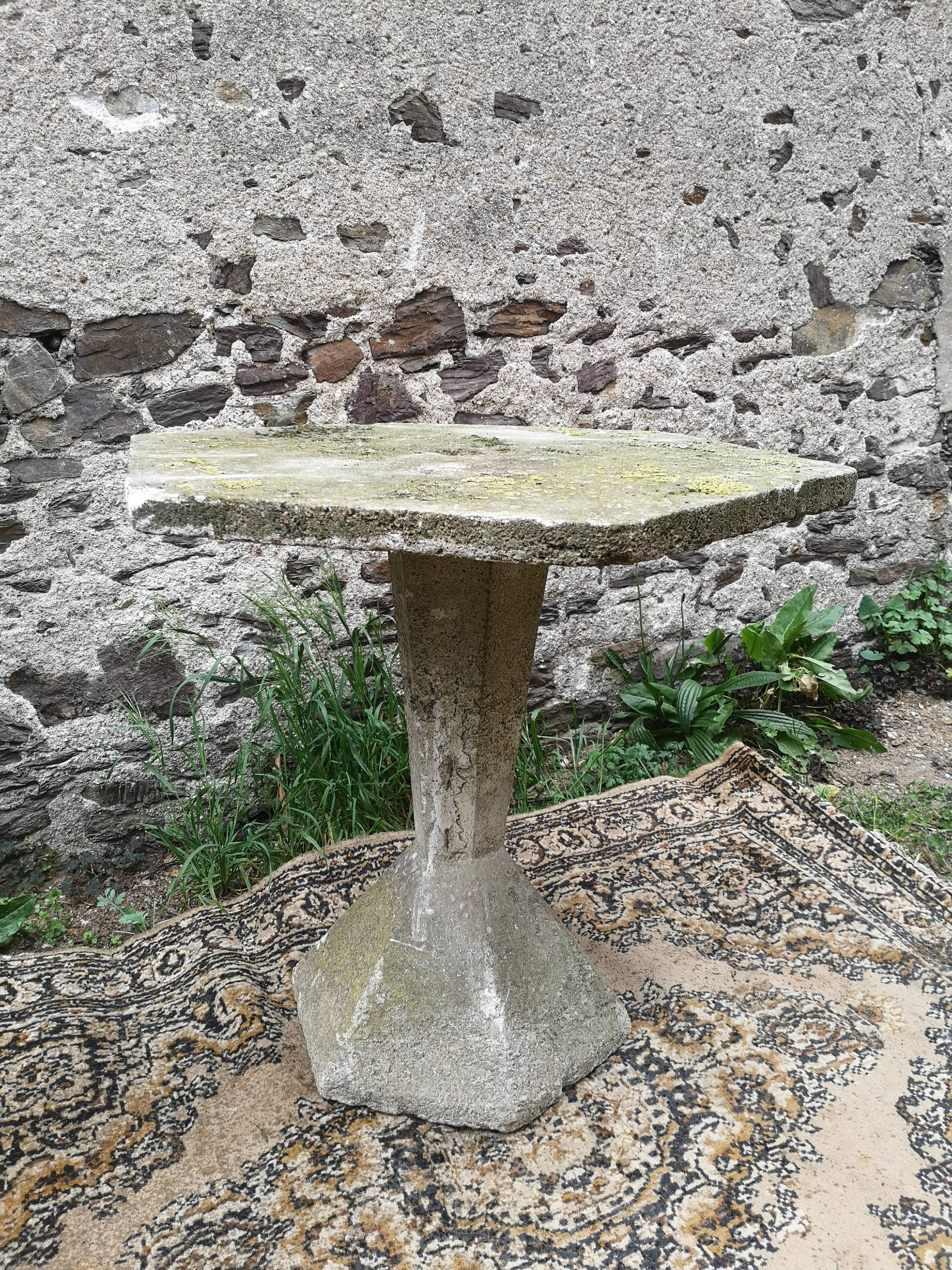 Design hexagonal concrete table