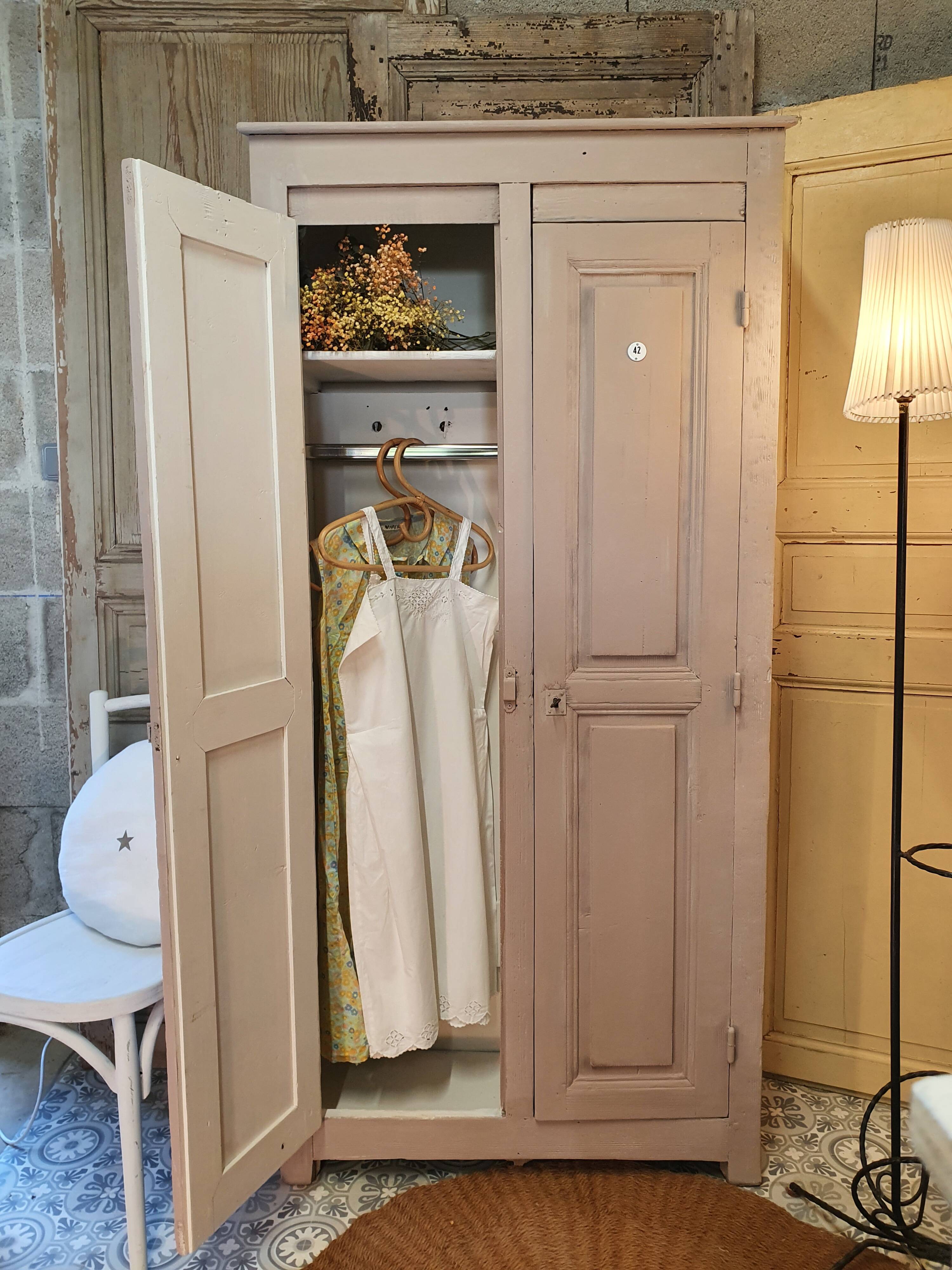 Old wooden cloakroom