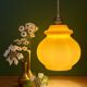Vintage orange opaline suspension globe