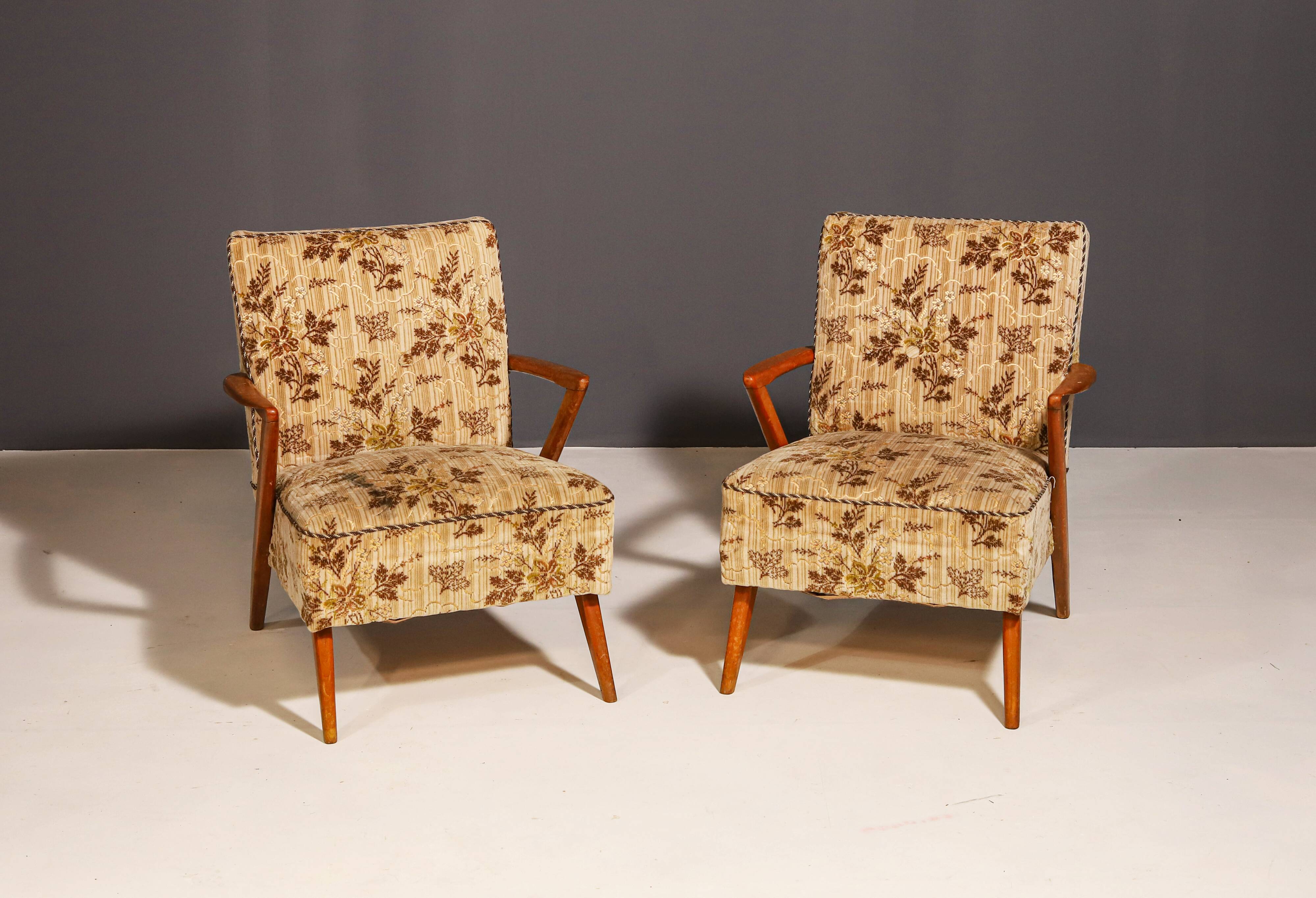 Fauteuils tchécoslovaques du milieu du siècle, années 1960, lot de 2