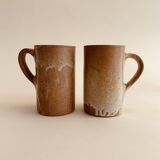 Set of 2 vintage stoneware mugs