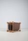 Double magazine holder in wood with linen, 1960s