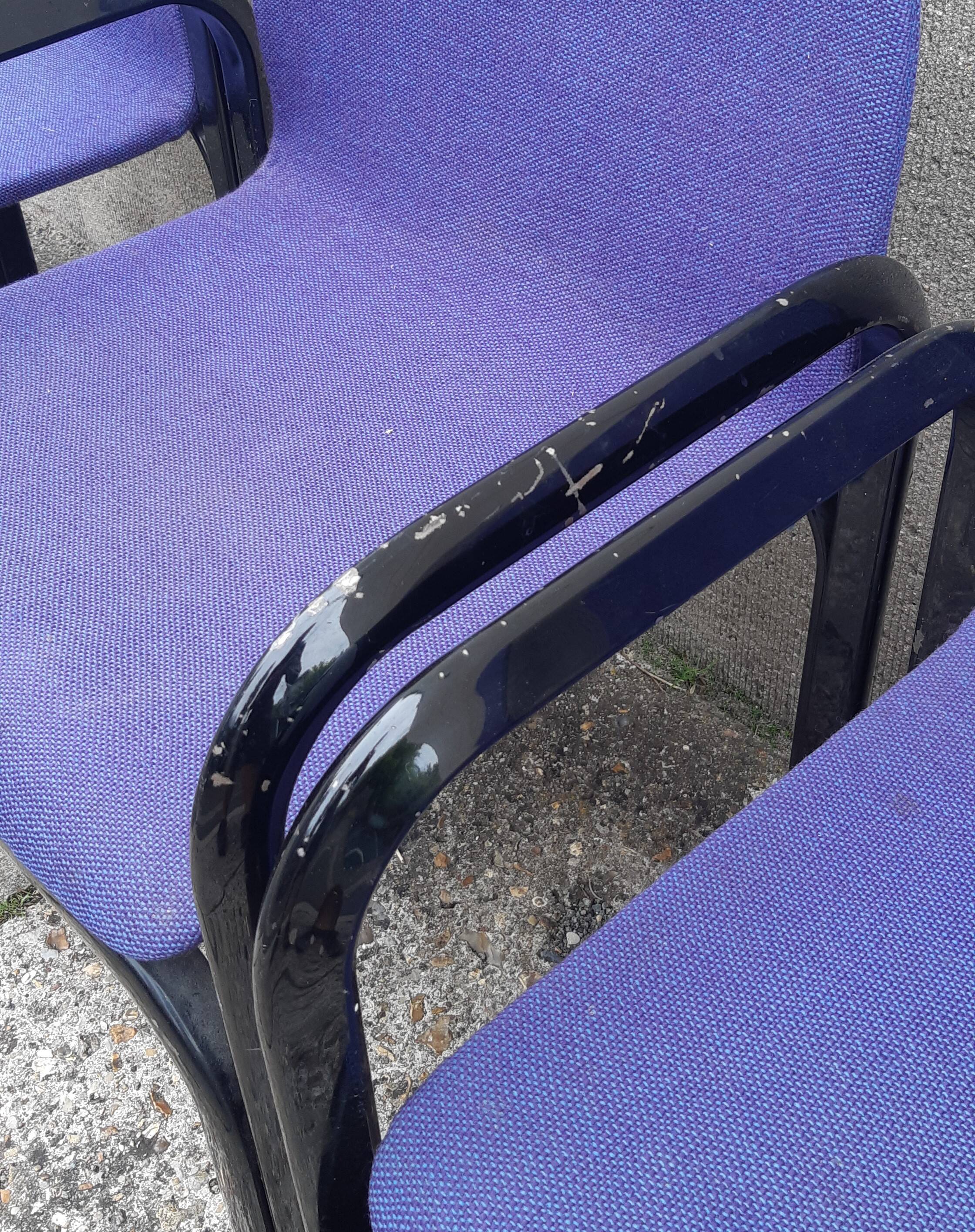 Set of 4 Orsay armchairs by Gae Aulenti for Knoll