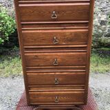 Vintage oak chest of drawers with 5 drawers