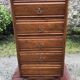 Chiffonnier, commode vintage en chêne à 5 tiroirs