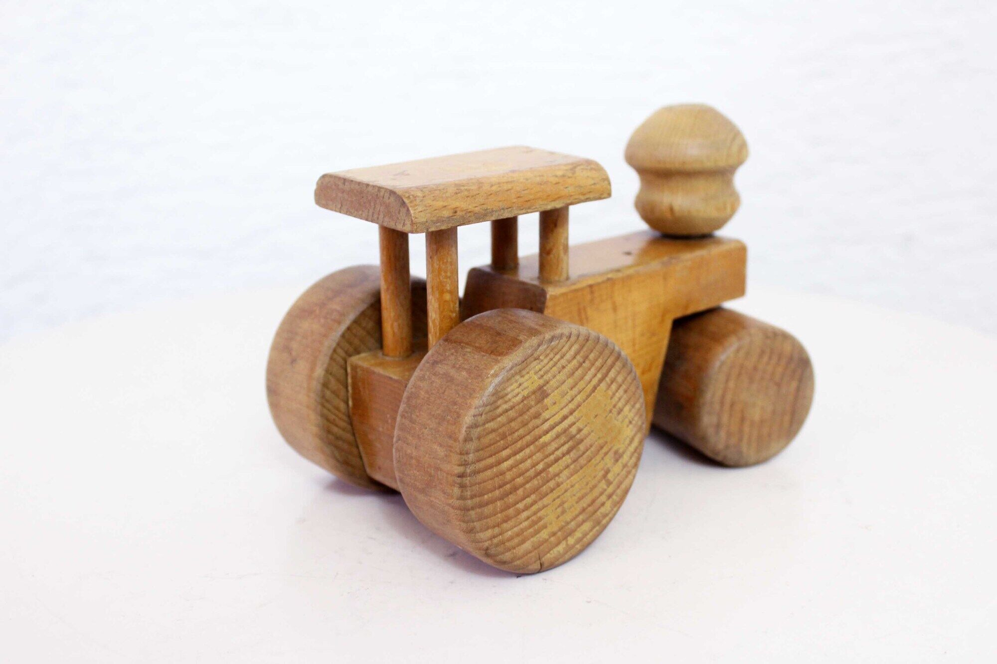 Old wooden toy "Spielgut", vintage tractor