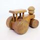Old wooden toy "Spielgut", vintage tractor