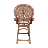 Peacock rattan high chair