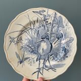 Set of 5 plates Terre de Fer "Spring Service" XIXth