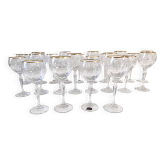 Set of Twenty-two Postmodern Crystal Drinking Glasses by Spiegelau, Germany