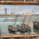 Painting signed henry roose - marine oil hunting basin blankenberge belgium