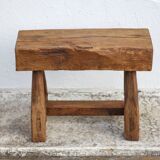 Vintage stool, wooden stool, antique stool, plant stand, small bench