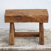 Vintage stool, wooden stool, antique stool, plant stand, small bench