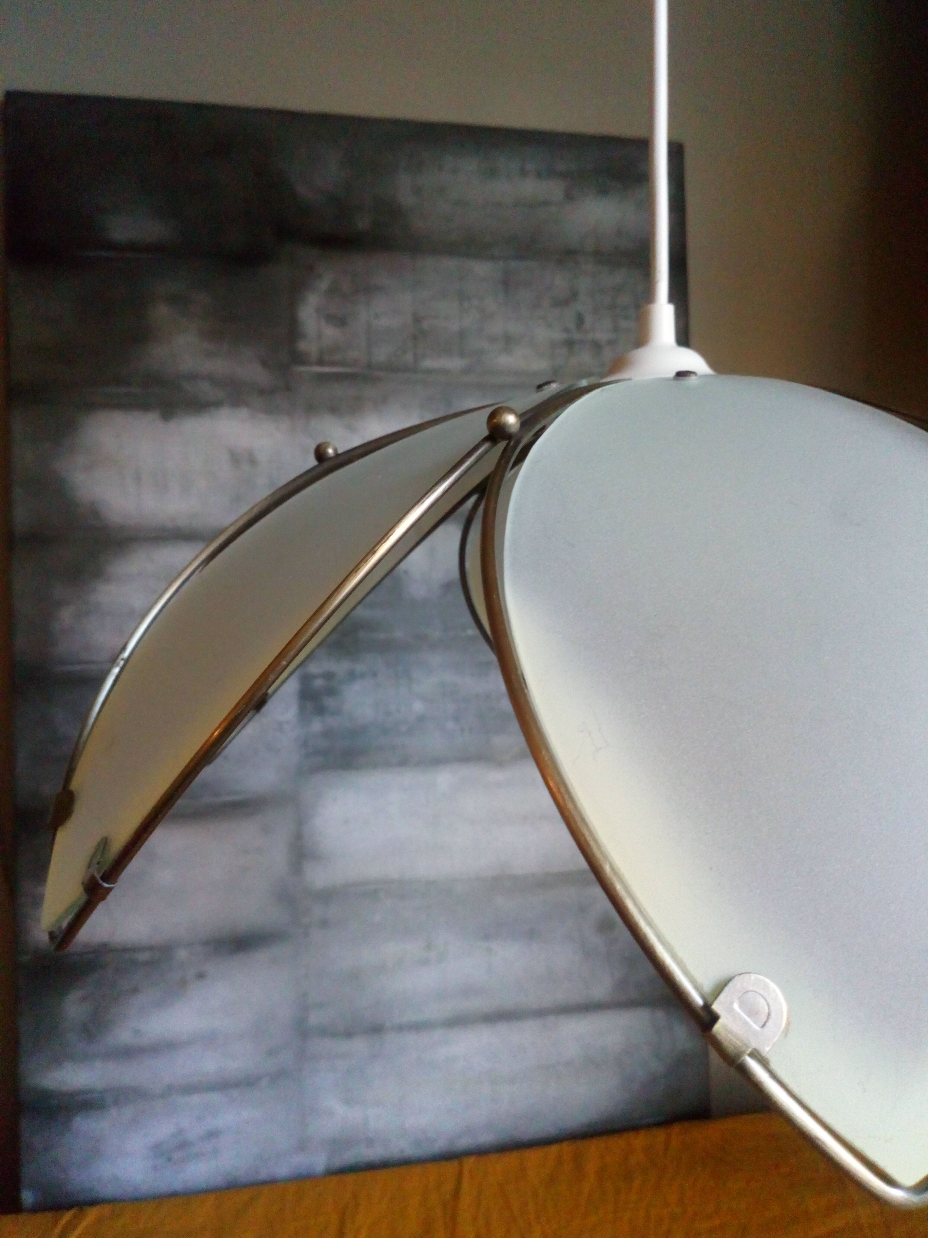 Daisy suspension shortbread glass and vintage brass