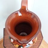 Hungarian ceramic pitcher signed