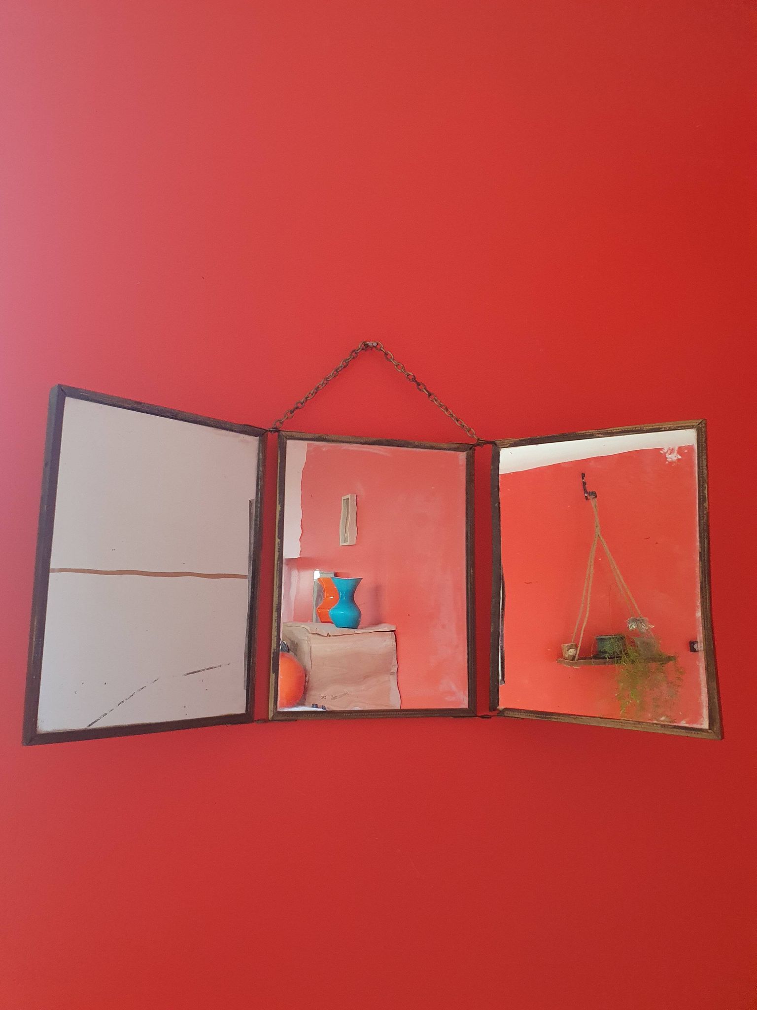 Miroir triptyque de barbier