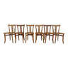 Lot de 6 chaises en bois  de la marque Luterma dans leurs patines