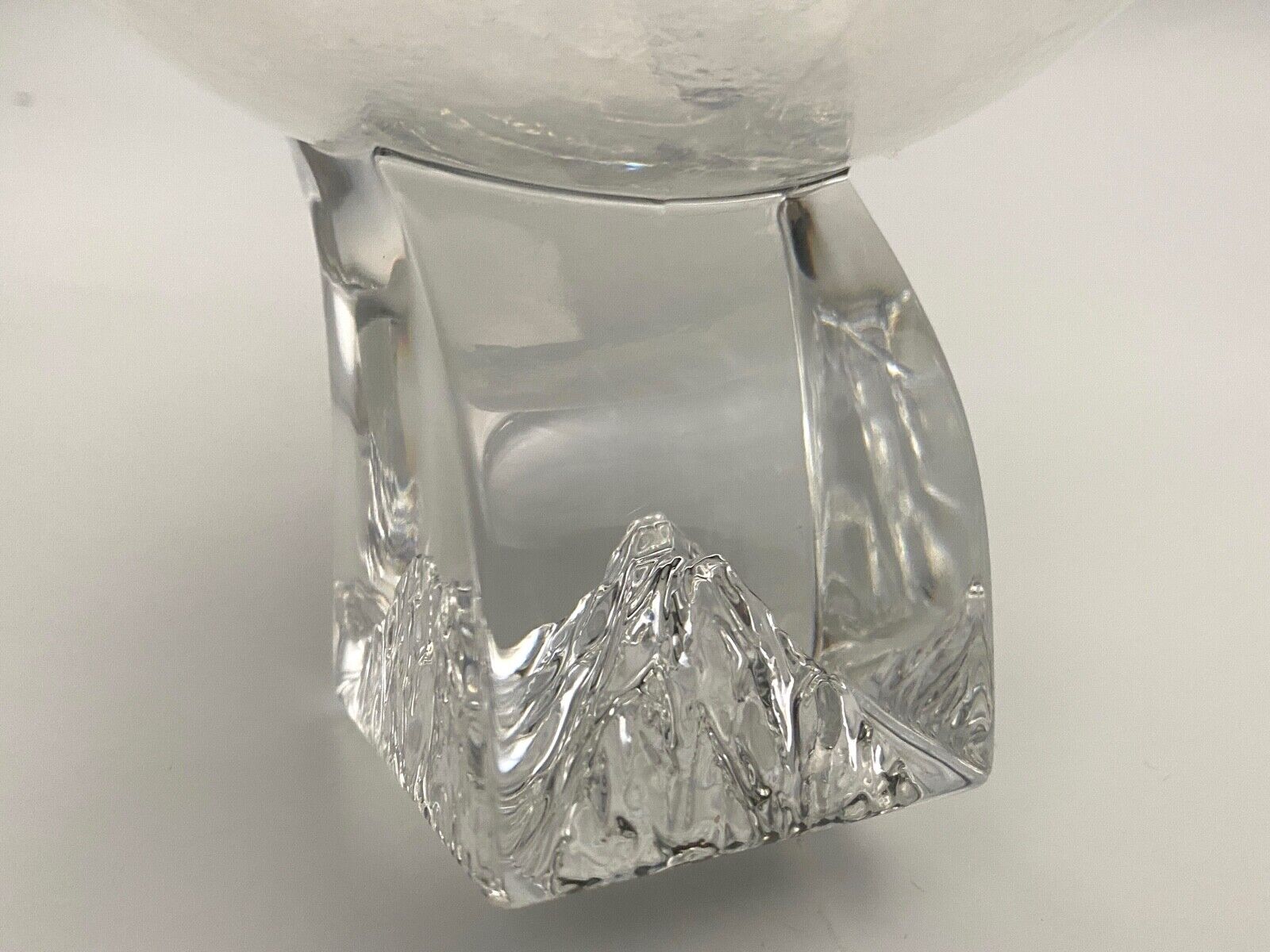 Ice bucket silver metal crystal block 1970