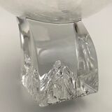 Ice bucket silver metal crystal block 1970