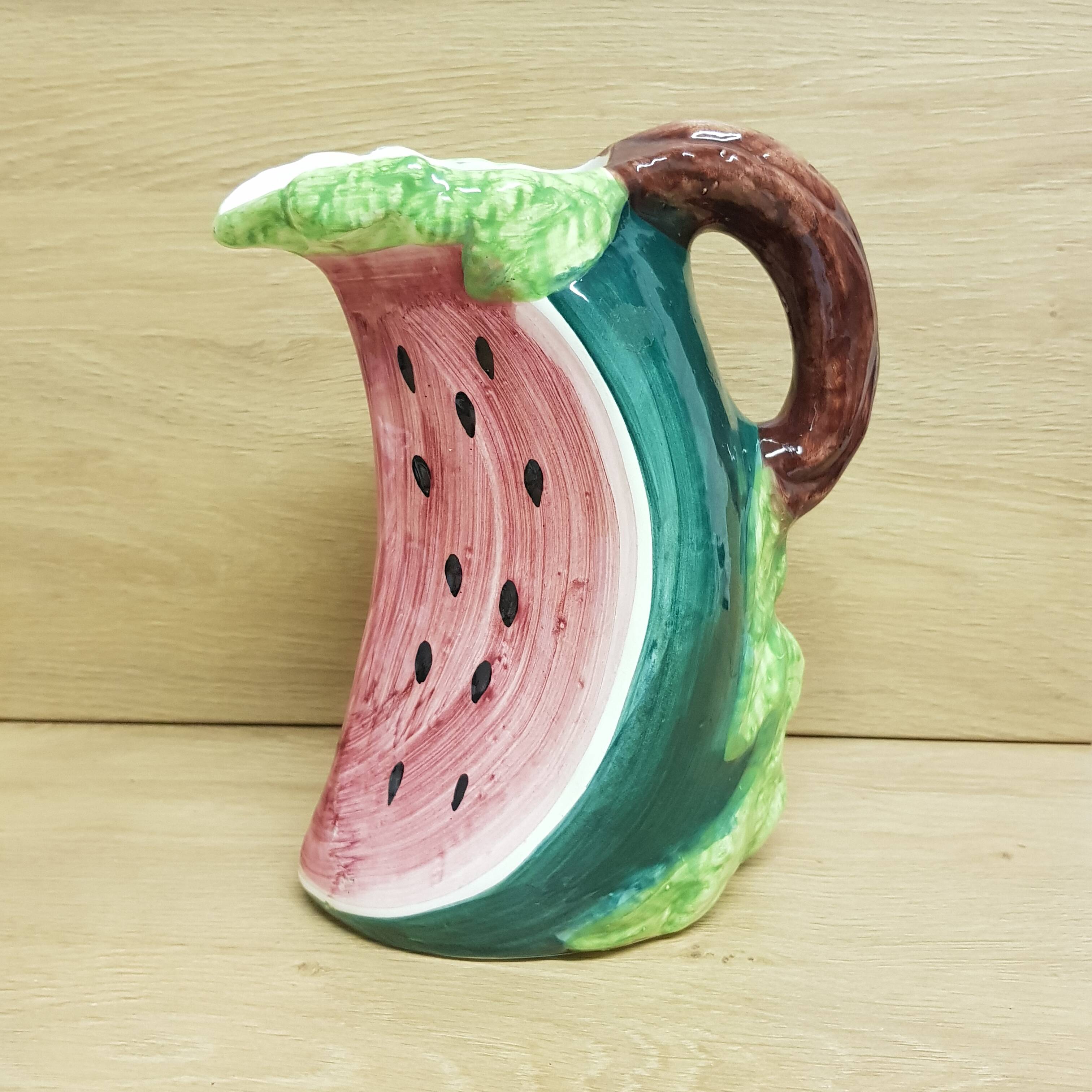 Barbotine watermelon jug