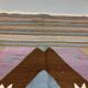 Vintage Turkish Kilim  242x174 cm Kelim Rug, Wool, Large Brown, Beige, Purple
