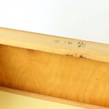 Classical Bedside Tables In Walnut And White Glass, Czechoslovakia 1960s