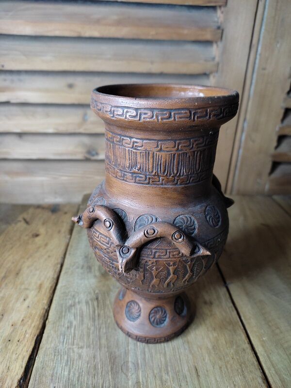 Vase pot en terre cuite grecque décoration ancienne vintage
