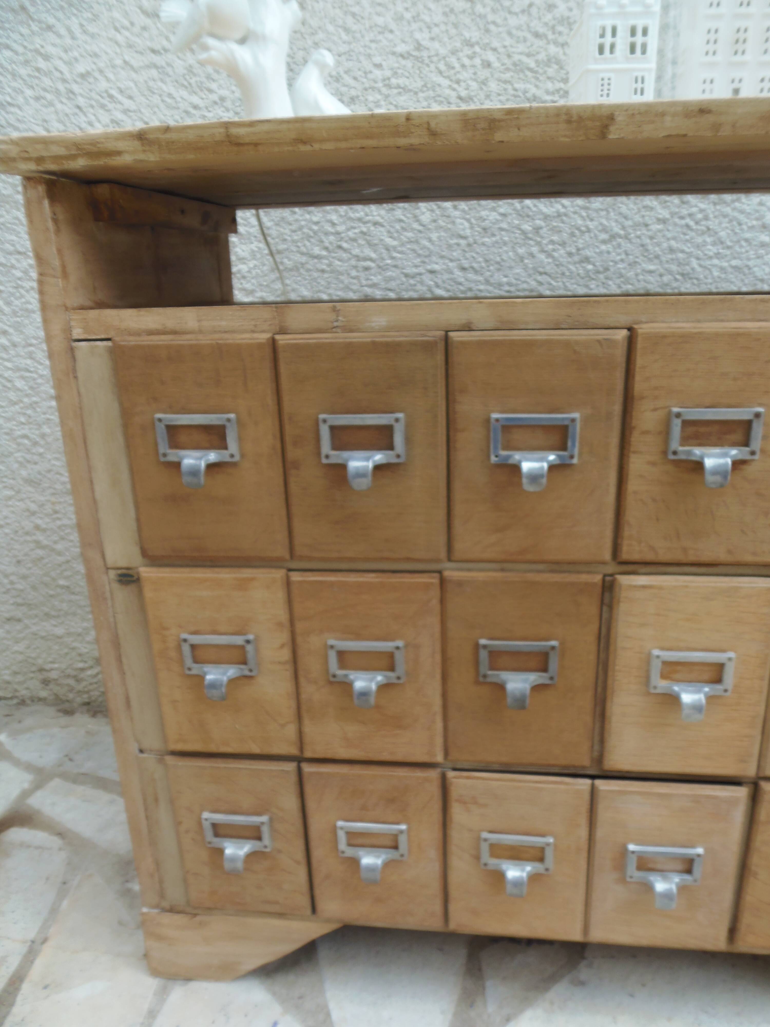 Vintage craft furniture in raw wood.