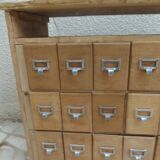 Vintage craft furniture in raw wood.