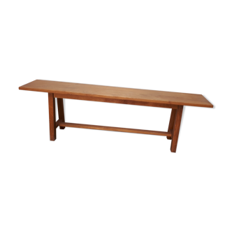 Bench in solid raw oak artisanal