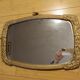 Miroir art déco en bois peint 33 X 51 cm