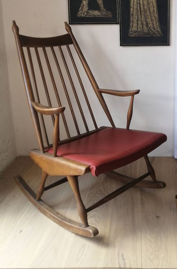 Rocking chair vintage style scandinave Guillemas