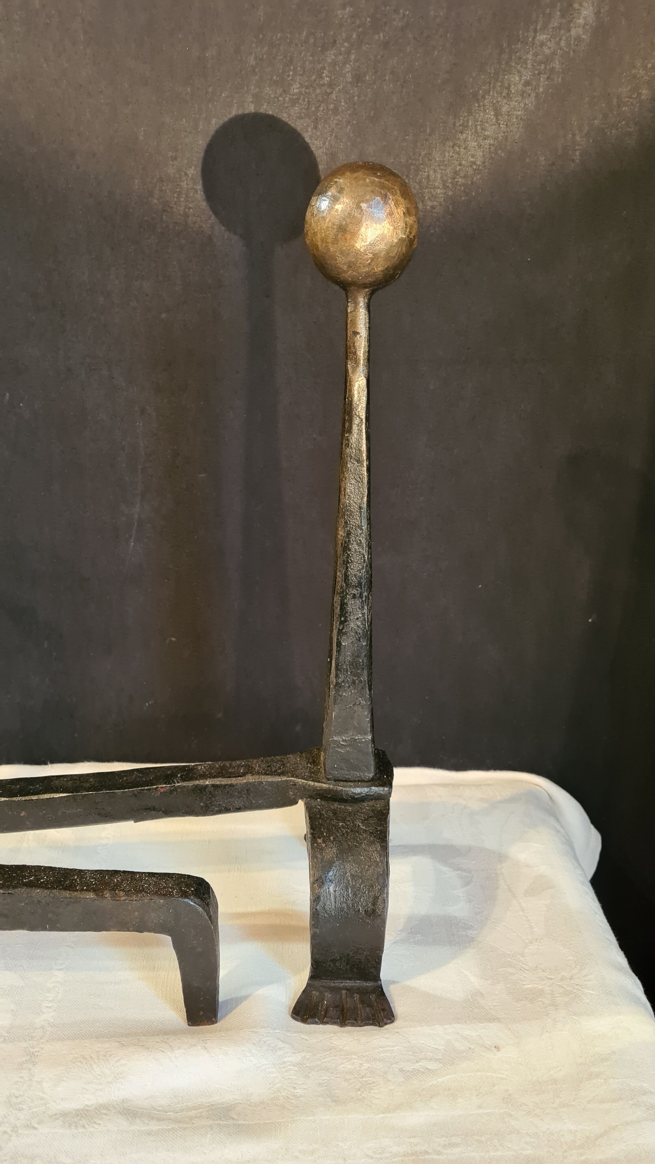 pair of cast iron chenet