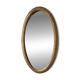 Miroir doré ovale ancien glace biseautée