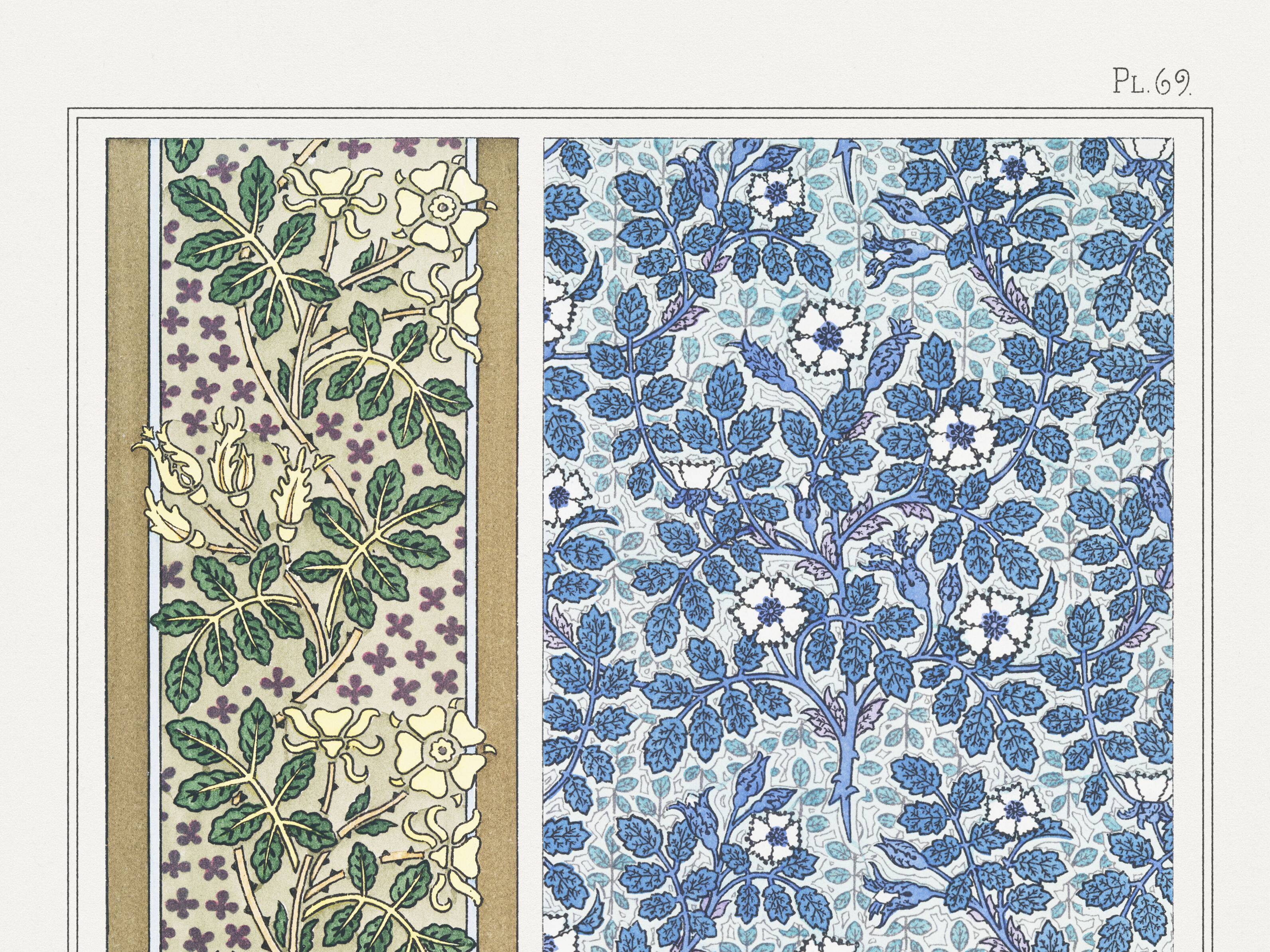 “Wild Rose” poster, after an Art Nouveau lithograph from 1897