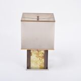 Romeo Rega Hollywood Regency Style Table Lamp in Brass and Chrome