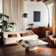 Vintage 1980s Italian travertine coffee table from Florence.