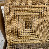 Wooden and rope bench from the 1950s,  Vibo