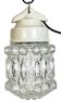 Vintage White Porcelain Pendant Light, 1970s