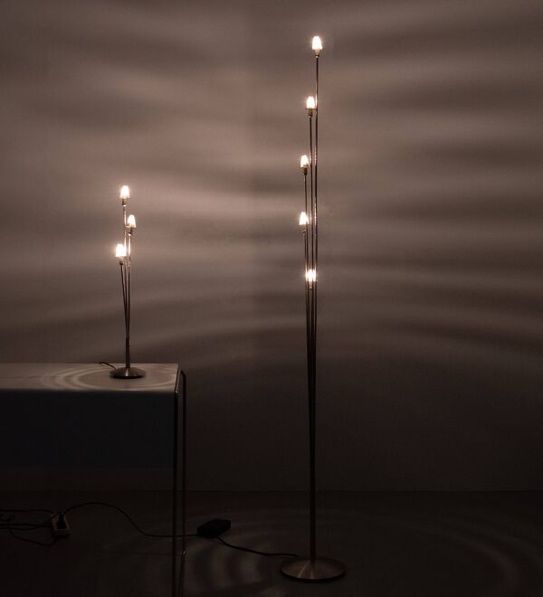 Lampadaire halogène Harco Loor design années 1980 Hollande