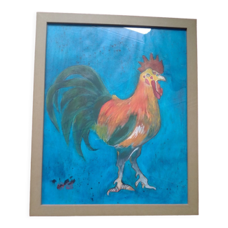 Acrylic painting of a rooster