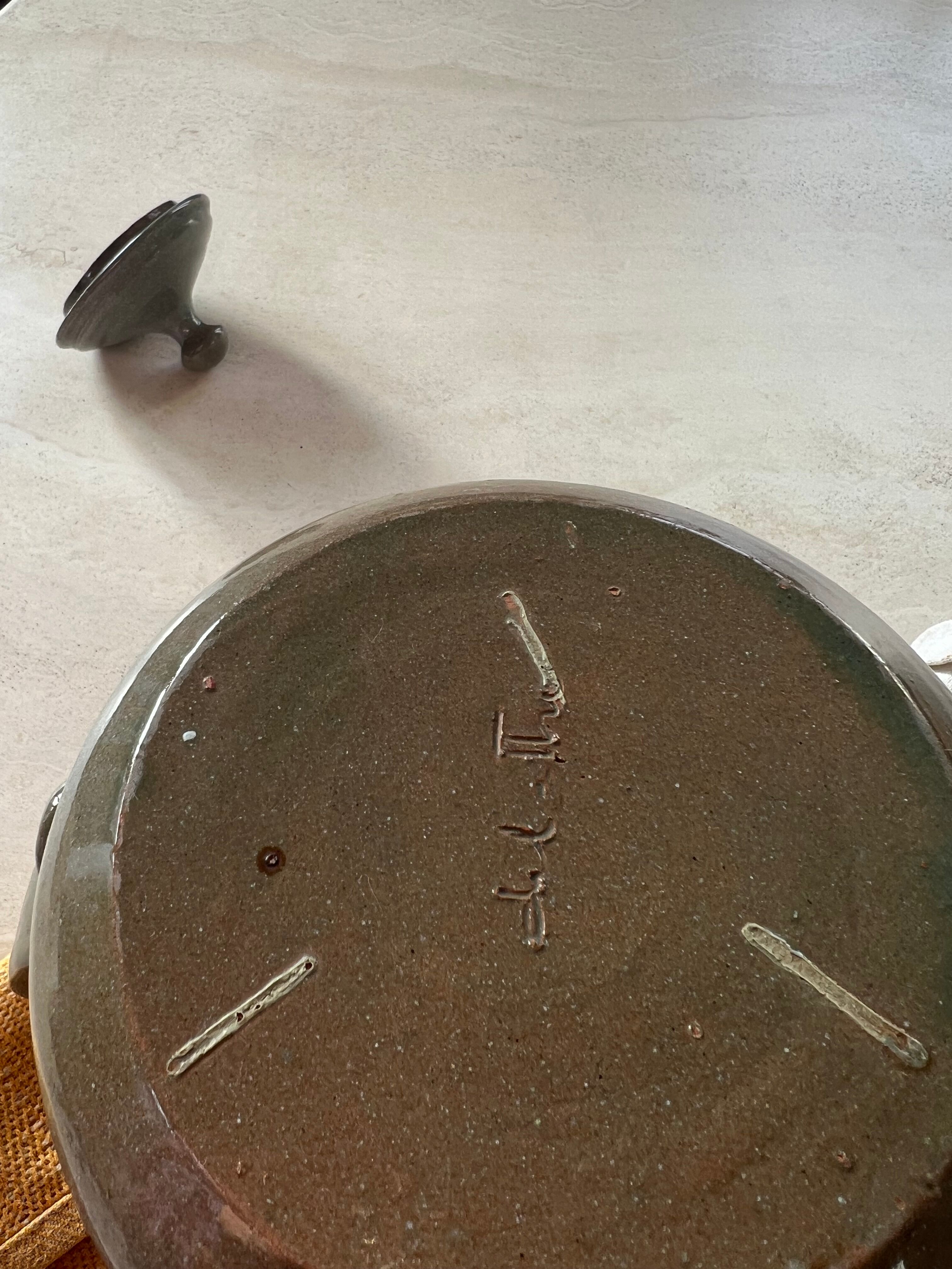 Handmade pottery stoneware teapot