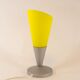 Elegant lamp of the space age in bright yellow glass 90s